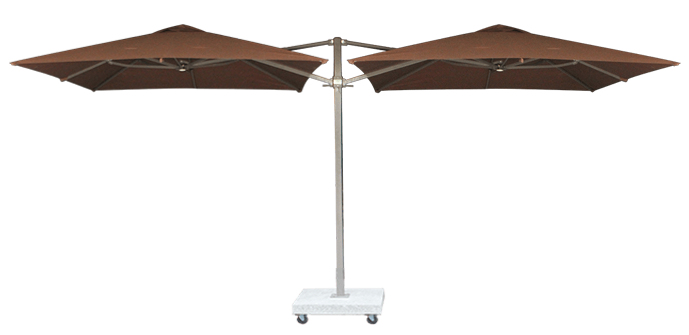 Dù đôi che nắng lệch tâm vuông 1 tầng (2,5m)